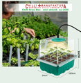 GROW BOX (2x6) 2x LED világítással, 2x 6 férőhelyes doboz + 20 db chili mag