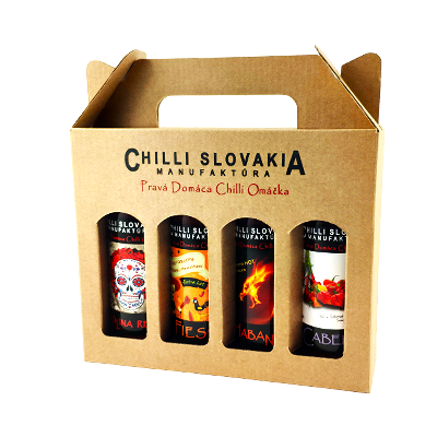 4x Chilli szósz Ajándékdoboz Barna 4x 100 ml