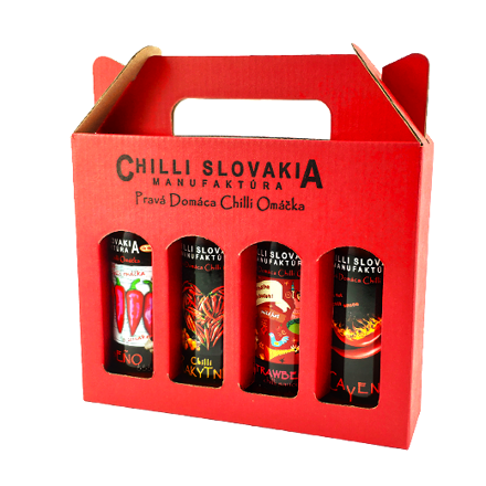 4x Chilli szósz Ajándékdoboz Piros 4x 100 ml