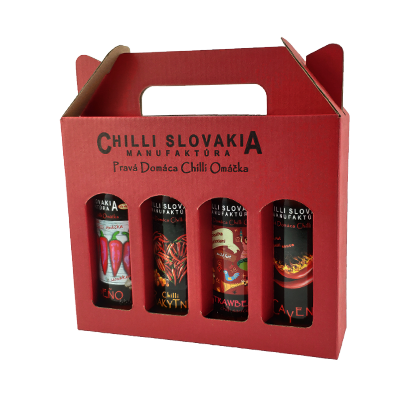4x Chilli szósz Ajándékdoboz Piros 4x 100 ml