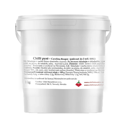 Chilli Püré Gastro 1kg - Carolina Reaper (ULTRA HOT)  