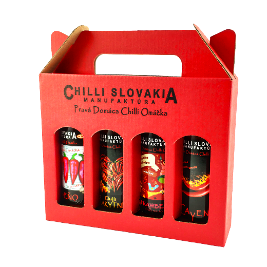 4x Chilli szósz Ajándékdoboz Piros 4x 100 ml 4x Chilli szósz Ajándékdoboz Piros 4x 100 ml