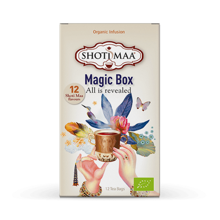Magic Box – Teák gyűjteménye 7 csakra és 5 elem számára 12x2g infúziós tasakok